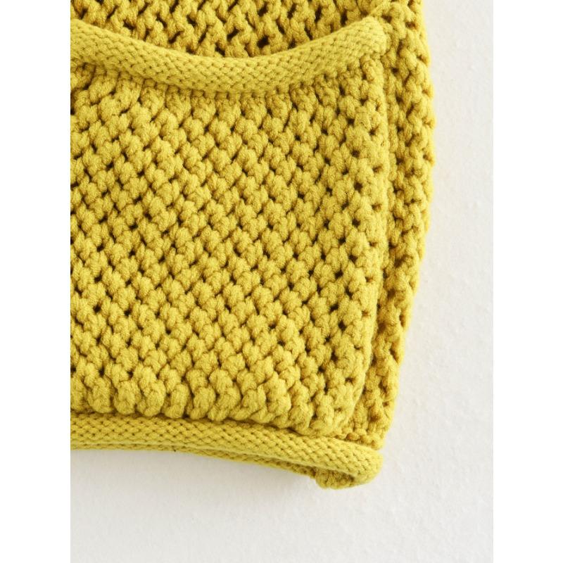 DAFIFY Damen Mode Lässig Frühling Herbst Einfarbige Druck Ärmellos V-Ausschnitt Pullover
