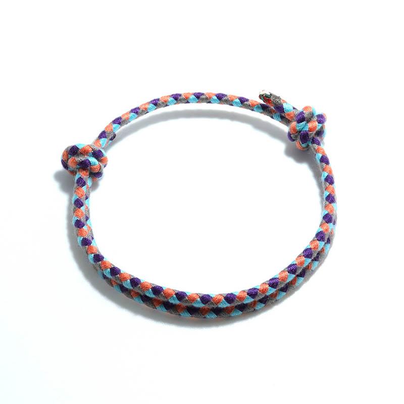 

Bohemian 100% Cotton Rope Bracelet Men Women Bohemia Handmade Macram Braslet Adjustable LGBT Brazalete Beach Accessories Gift фіолетовий