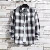 Classical Men Plaid Shirts Long Sleeve Casual Regular Fit Male Tops Autumn Spring