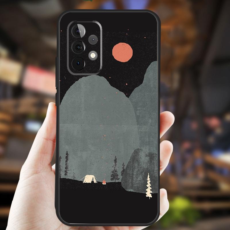 Camping Mountain Case For Samsung Galaxy A05 A06 A22 A53 A33 A26 A16 A56 A36 A32 A52 A54 A34 A14 A55 A15 A35