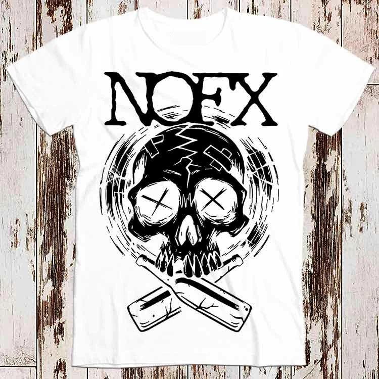 NOFX Skull Beer Music Band Never Trust A Hippie T Shirt 8591 L