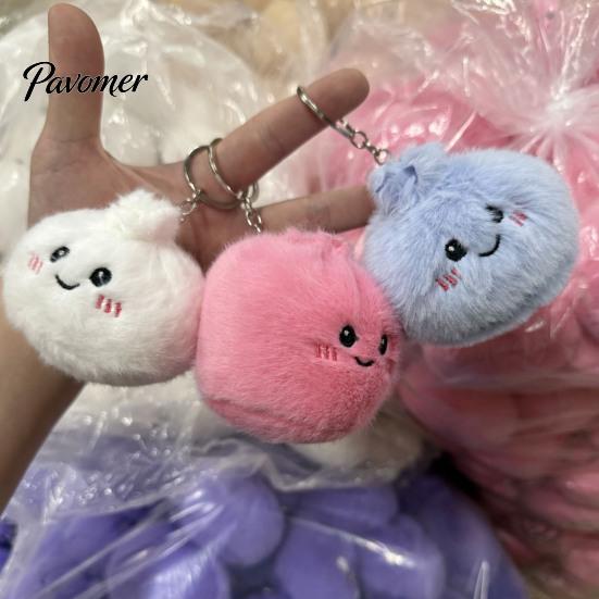 Small Food Toy for Kids Stuffed Dumplings Keychains, Mini Plush Toys, Kawaii Key Chain Backpack Charms, Gift Dumpling Lovers Soft Fidget Keychains