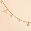 Fashion sweet and cool single-layer imitation pearl five-pointed star pendant waist chain, versatile and simple body chain