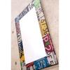 Akizuki Trading Glass Wall Mirror Number Plate (Square) 60cm H X 40cm W, Wall-Mounted, W40cm X D0.5cm X H60cm