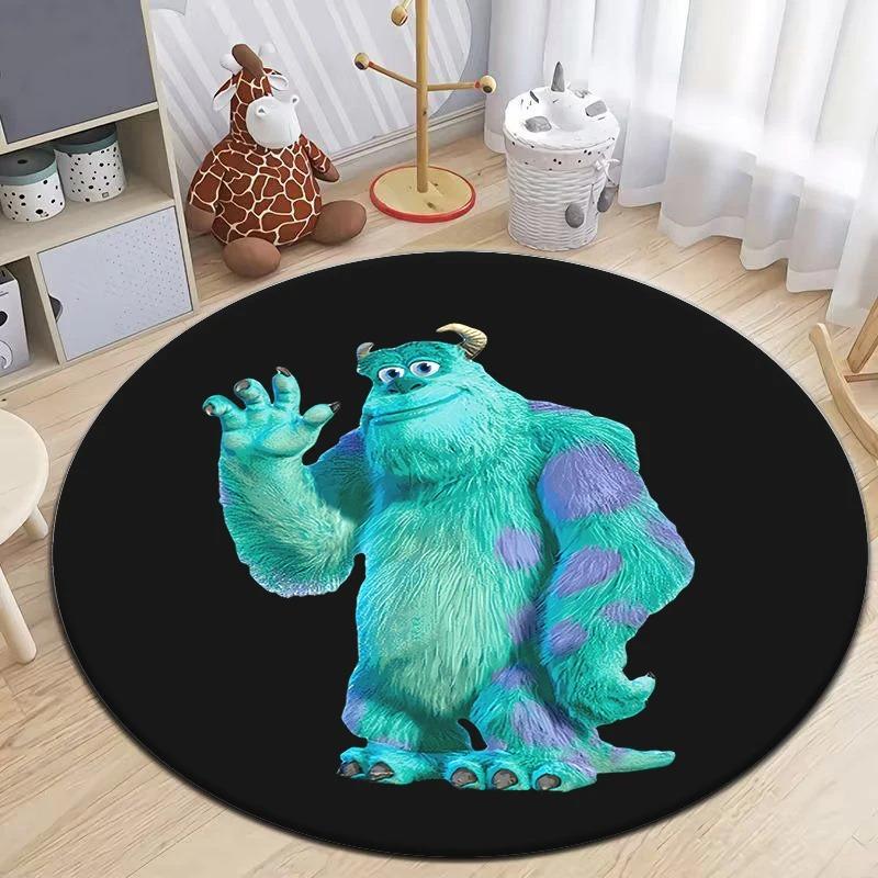  Disney Sullivan Monsters Inc Door Mat Cute Cartoon HD Printed Round Carpet Bedroom Balcony Sofa Entrance Home Decor Rug