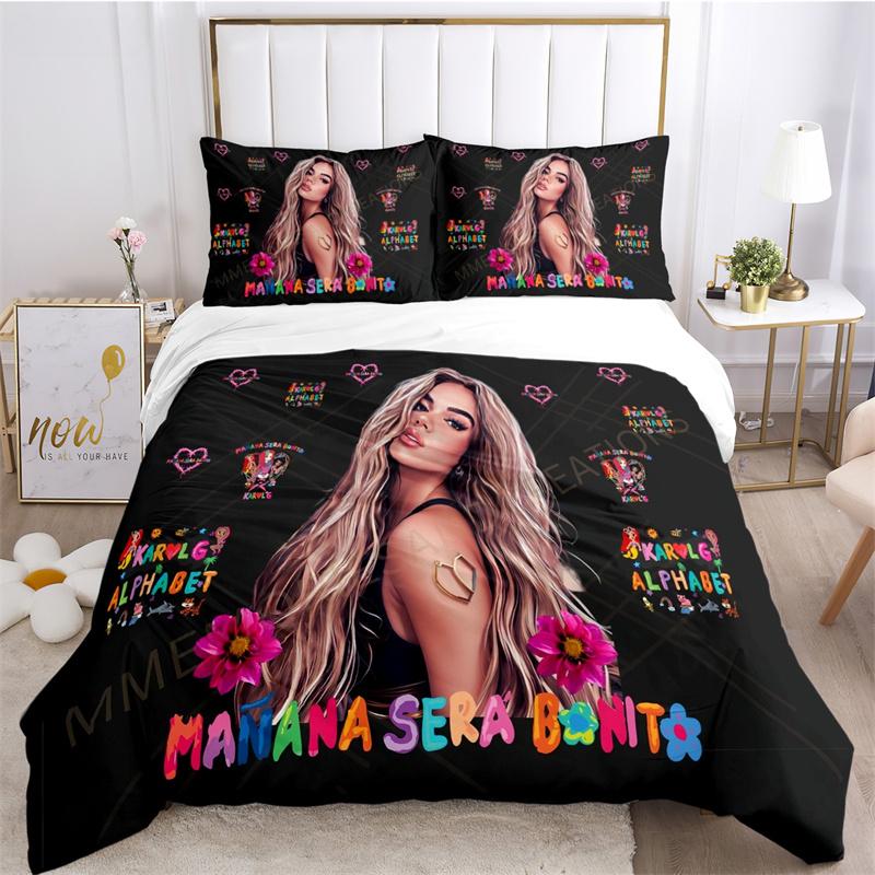 Sexy Karol G Singer All Season Duvet Cover Comforter Bedding set Soft Quilt Cover and Pillowcases Teens Single/Double/Queen/King