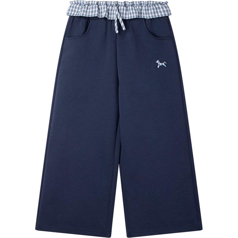 Mucmukn Girls  Plaid Trim 7A Antibacterial Casual Sweatpants 170