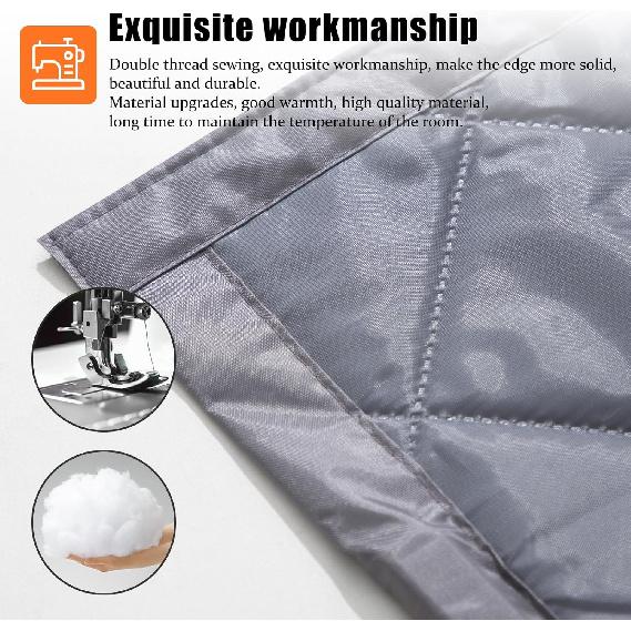 Magnetic Thermal Insulated Door Curtain for Winter Fits Door Size 36" x 82" Temporary Thermal Insulation Door Cover Upgraded Thicker Oxford Cloth
