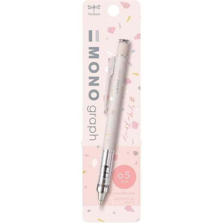 Tombow Pencil Monograph Mechanical Pencil, Sheer Stone Pattern, 0.5mm, Pink Beige