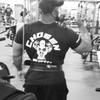 European and American Fitness New Summer Sports Short-sleeved Men's T-shirt Elastic Cotton Loose Top Muscle Training Running