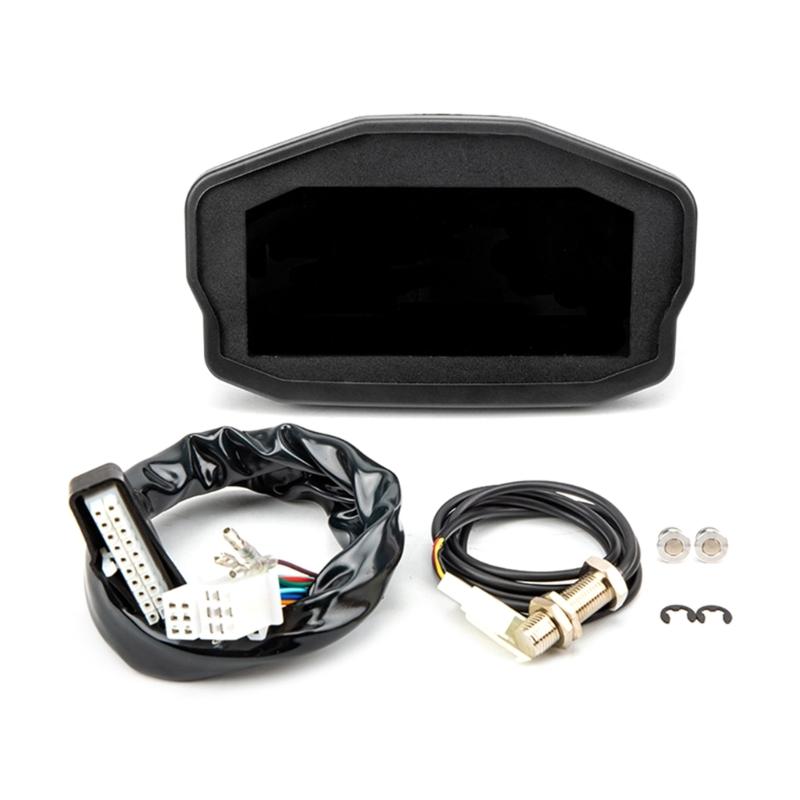 

Digital Gauge 12V Motorcycles Speedometer/Tachometer/Odometer with Multifunction Indicator Light
