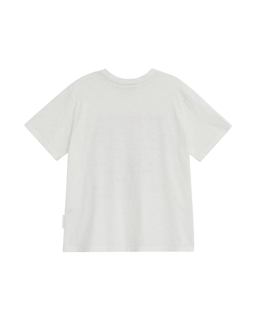 THEMUSEUMVISITOR Color Typo Slub T-Shirt (White)