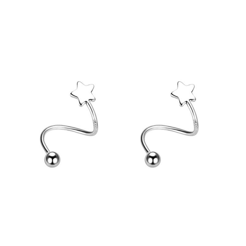 Trendy Heart & Star Twisted Stud Earrings