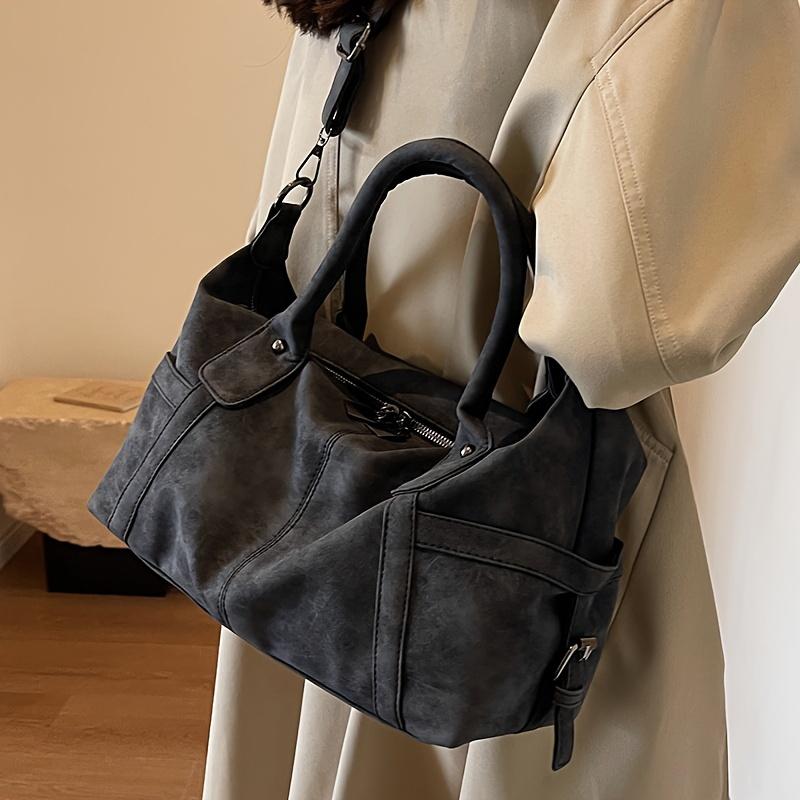 Retro Design Pu Leather Shoulder Bags For Women 2024 Korean Fashion Big Armpit Bag Female Crossbody Bag Handbags
