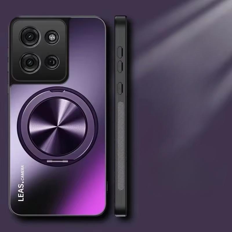 For Moto Edge 60 Fusion 60pro 60S Magnetic Ring Holder Cover for Motorola Edge 50 Neo 50pro Matte Bumper Shockproof Cover Frosted Shell