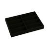 Open Glasses Storage Tray with 8 Separate Compartments, Single-Level Fabric-Covered Layout for Visible Eyewear Storage