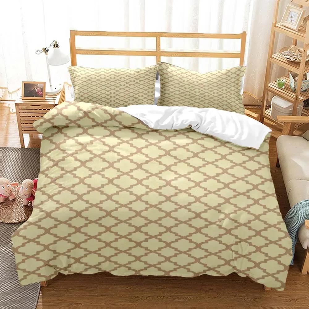 Gitter Chessboard Nordic Style 3D Printed Bedding Queen Bedding Set  D King Size Bedding Set Soft And Comfortable