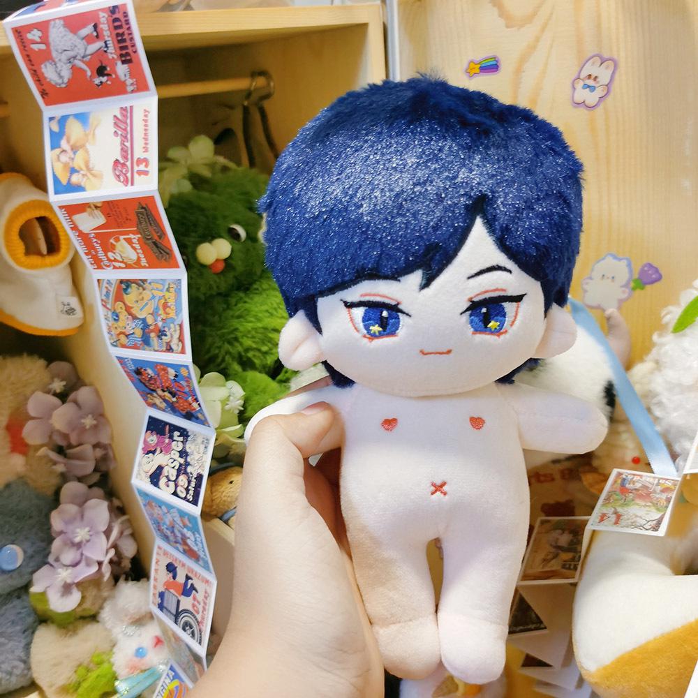 20cm Cotton Doll with Curly Hair - Cute Peach Tiger Plush Toy Gift for Girls