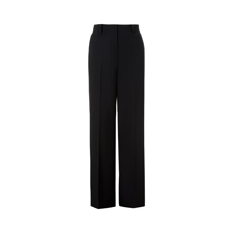 LANGZI Wool Blend Straight Leg Trousers L
