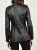 Women's Gothic PU Leather Jacket: Distressed, Trendy, Stand Collar, Long Sleeve.