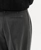 Laneonkyulleoseu Belt Detail Pintuck Wide Pants_Melange Grey