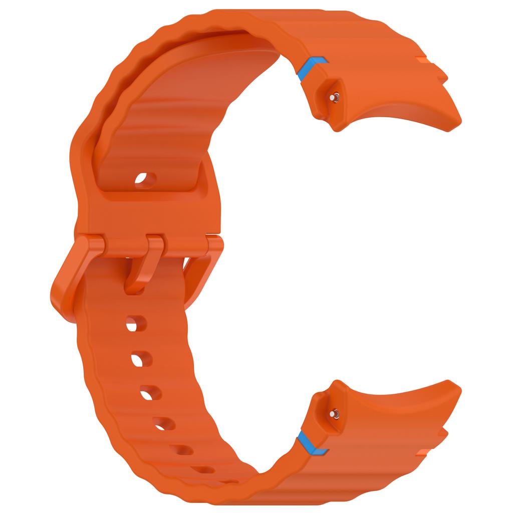 For Samsung Galaxy Watch FE/Watch7 40mm 44mm Silicone Wave Texture Watch Band Replacement Straps