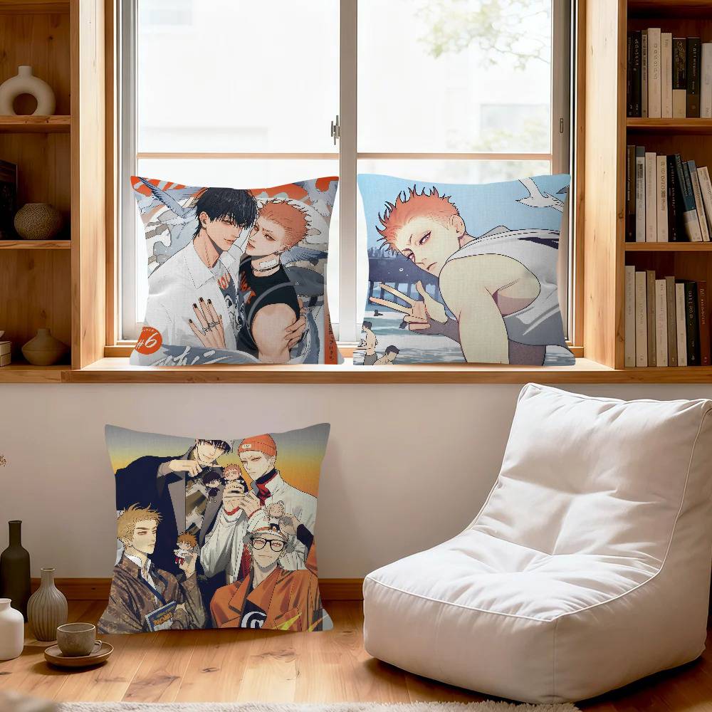 19 Days BL Anime Cushion Cover Pillowcase Upholstery Sofa Throw Pillow Home Decor Pillowcas