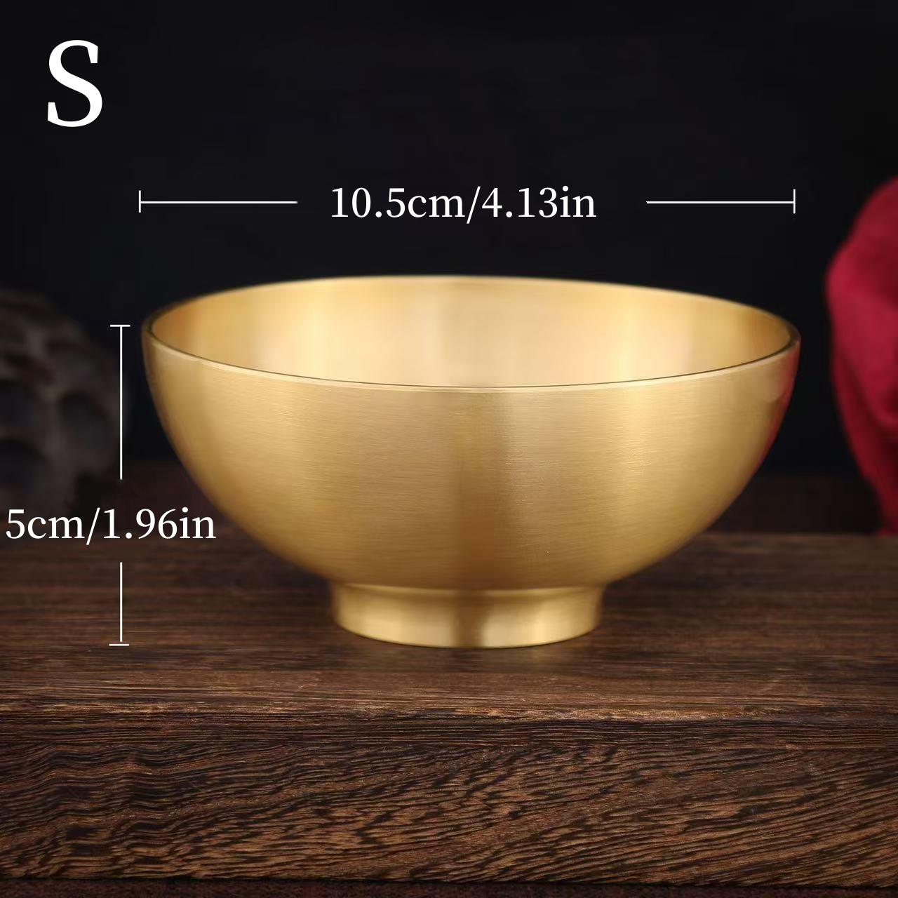 

Handcrafted Vintage Brass Holy Bowl,Engraving Hammer Texture Home Breakfast Cheese Tableware,12 cm Snack Bowl Table Decoration