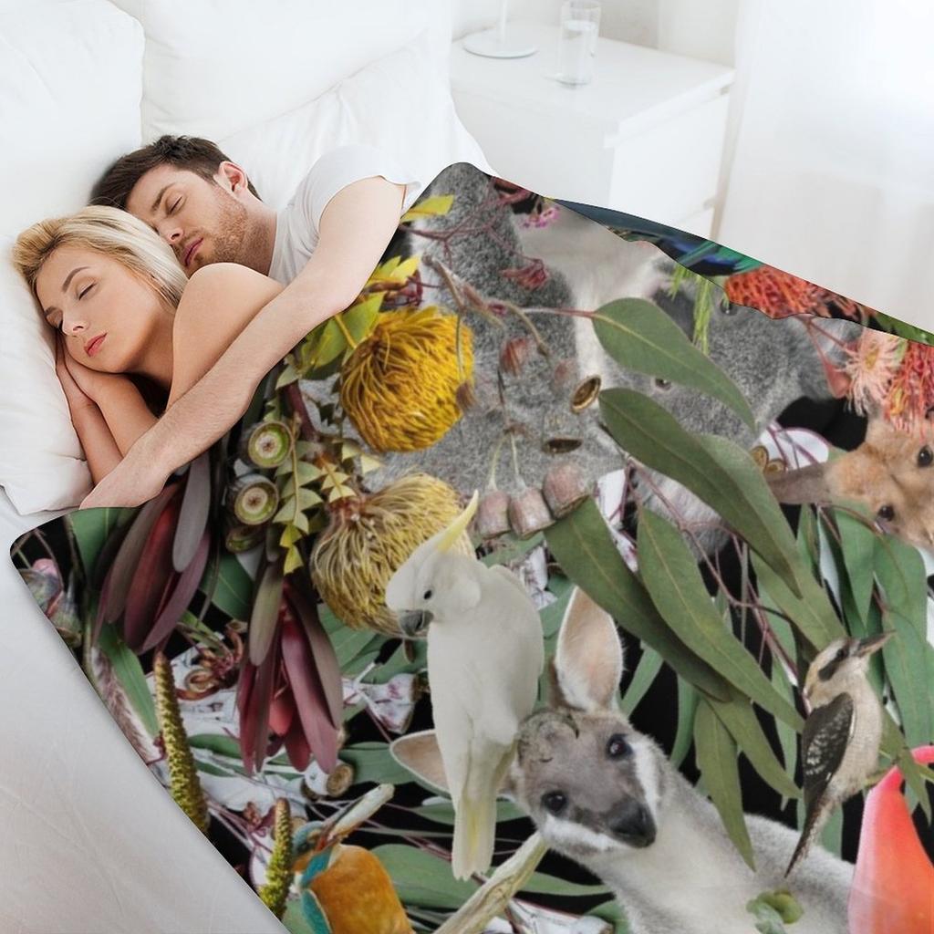 Australian Natives Throw Blanket Luxury Thicken Winter beds Plush cosplay anime Blankets