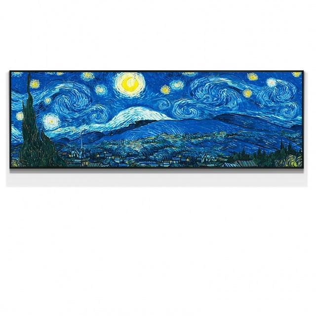 Stjärnenatt Oljemålningar Av Van Gogh Canvas Affischer och Tryck Berömda Impressionistiska Konstmålningar för Modernt Vardagsrum Cuadros