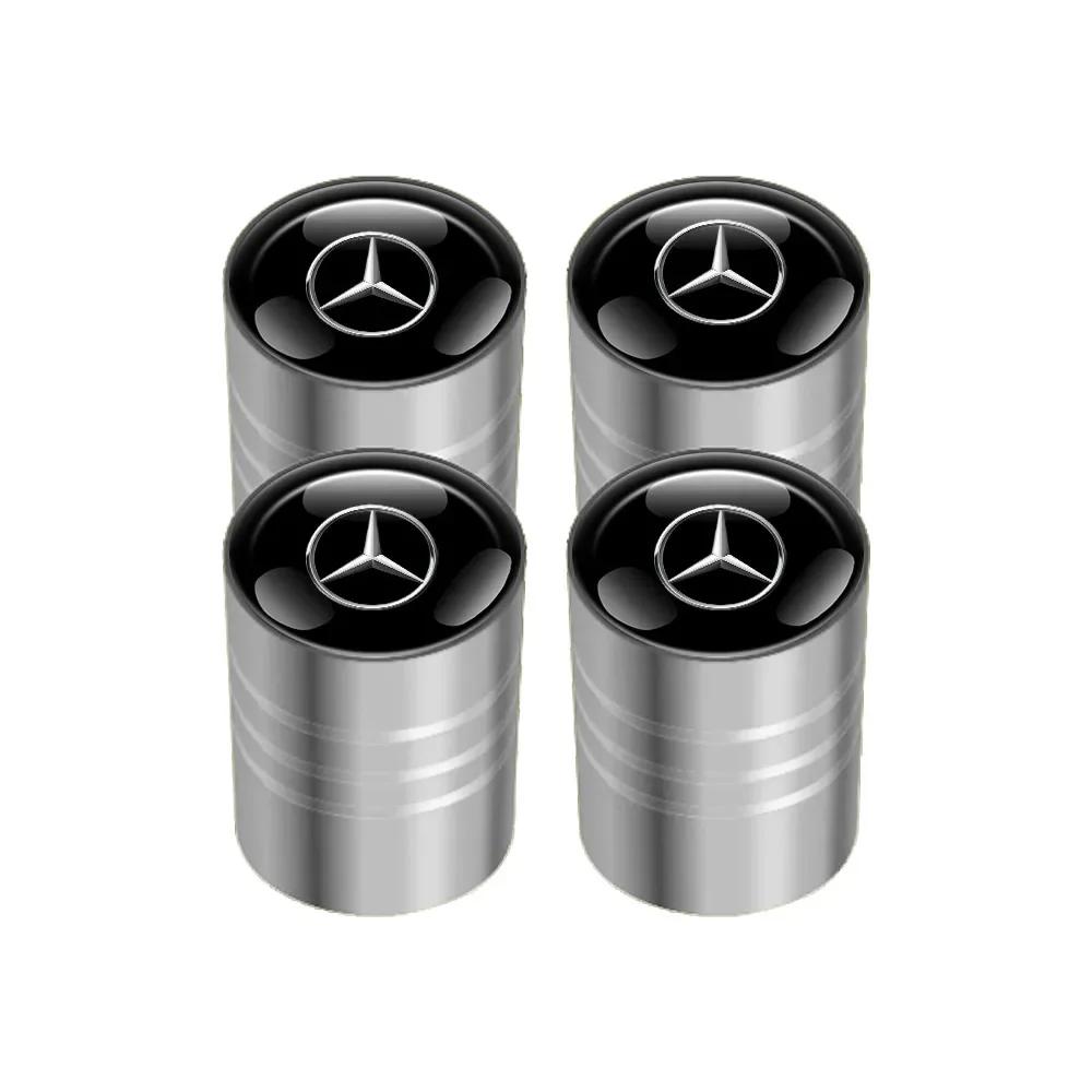 Car Sticker Hot For Benz For AMG Benz 4pcs Car Wheel Tire Valve Caps Air Stem Covers for MERCEDES BENZ W203 W204 W205 W209 W210 