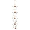 Handmade Star Wind Chime In Rustic Bronze Metal with 5 Hanging Bells - Decorative Garden Sculpture and Balcony Hanging Ornament for Porch Decor
