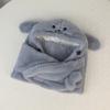 Cute Seal Plush Hooded Scarf 3 in 1 Ear Protection Hat Simple Earflap Hat  Streetwear