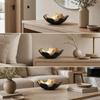 Sculptural Tray Modern Decorative Plate Desktop Organizer Elegant Trinket