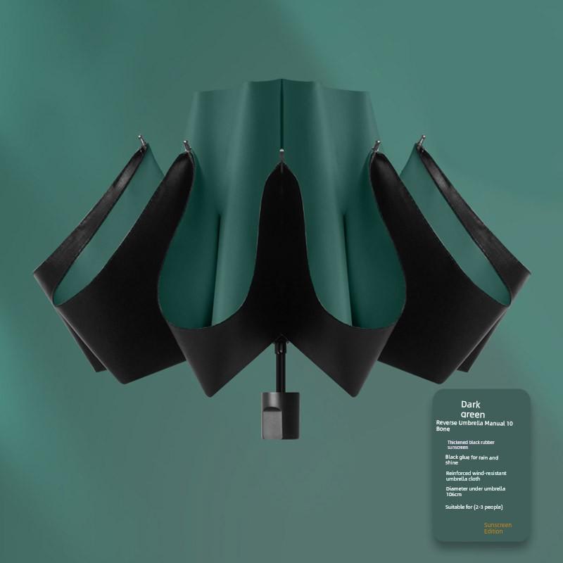 Automatic Folding Umbrella for Men, Enlarged, Reinforced, Thickened, Sturdy, Wind-Resistant, Dual-Use for Sun and Rain, Sunshade Umbrella