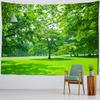 Blue Sky And Forest Tapestry Wall Hanging Nature Scenery Boho Style Tropical Plants Home Art Background Cloth Decor