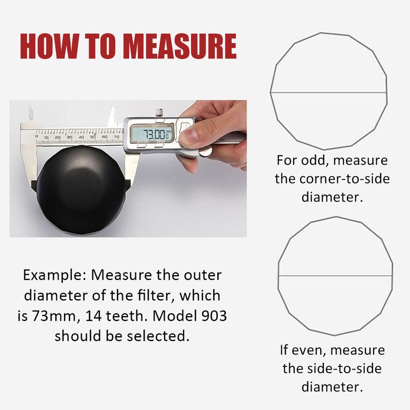 Klucz do filtra oleju Nasadka Zdejmowanie 65mm 67mm 74mm 14-15 Ząbków Aluminium 901 902 903 904 Dla Toyota Bmw VW Hyundai Jeep