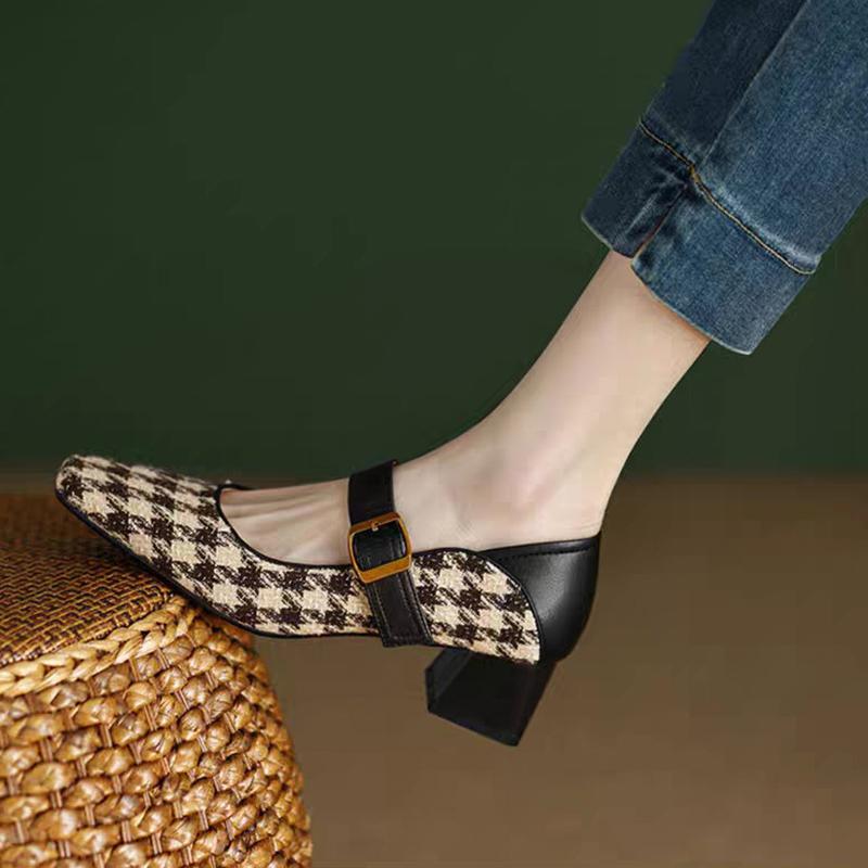 

Fashion shoes woman 2024 trend Mary Jane Shoes Fashion Brand Design High Heels Elegant womens wedge shoes Pointed Toe Party dress Pumps 3.5 чорний