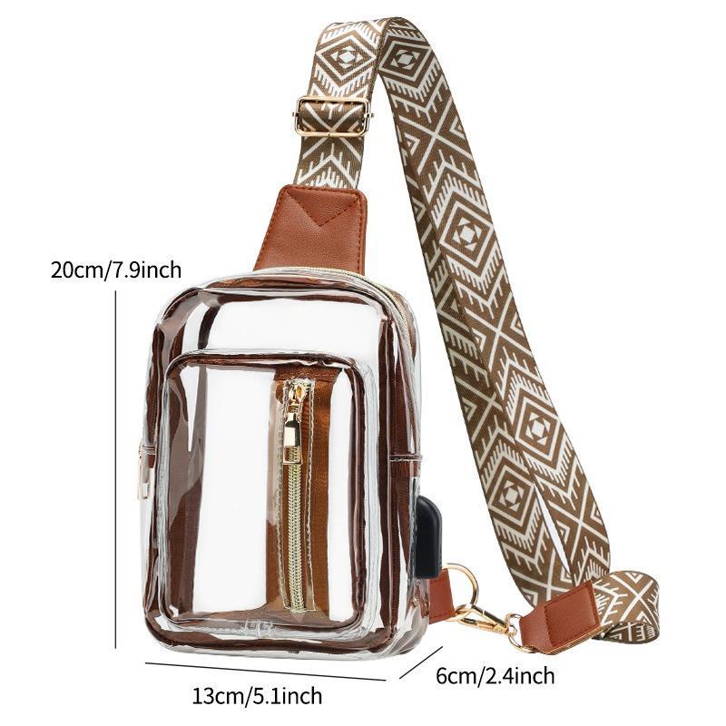 

Зимняя прозрачная женская сумка из ПВХ через плечо, легкая стильная женская сумка через плечо One Size