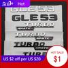 Cawzlp1 Hot 2025 ABS Letter Car Fender Rear Trunk Badge Sticker Logo GLE53 Turbo 4MATIC Emblem For Mercedes Benz GLE 53 AMG W167 W166 Ac