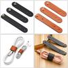 3pcs/set Luxury Leather Nail Cable Clips Cord Management Holder Organizer Clamp Wire