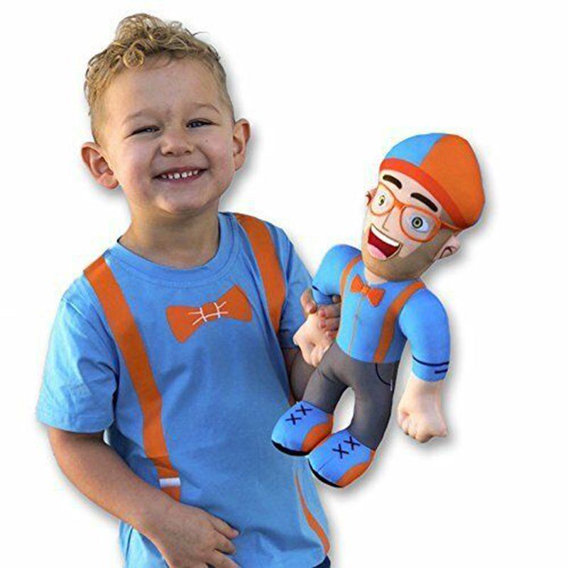 13"blippi Hat Cosplay Plush Figure Toy Soft Stuffed Doll For Kids Children Gift