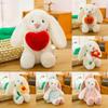 Plush Bunny Doll With Heart Embroidery For Girls And Kids Gift