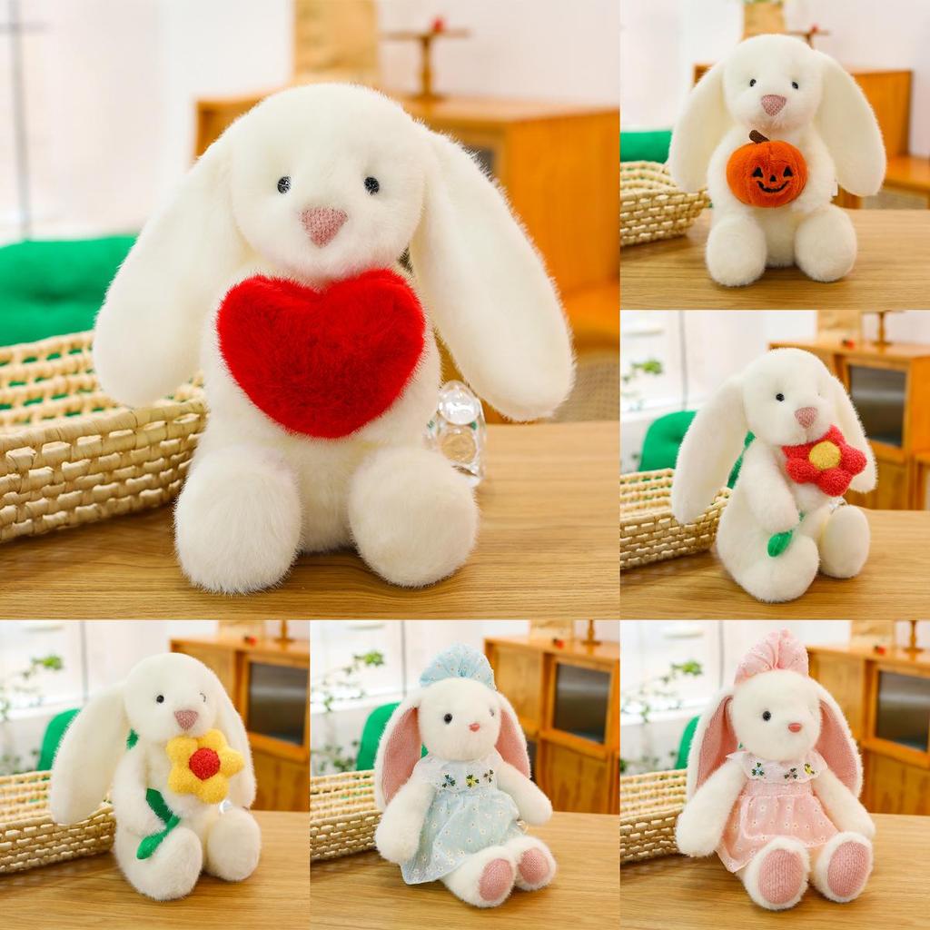 Plush Bunny Doll With Heart Embroidery For Girls And Kids Gift
