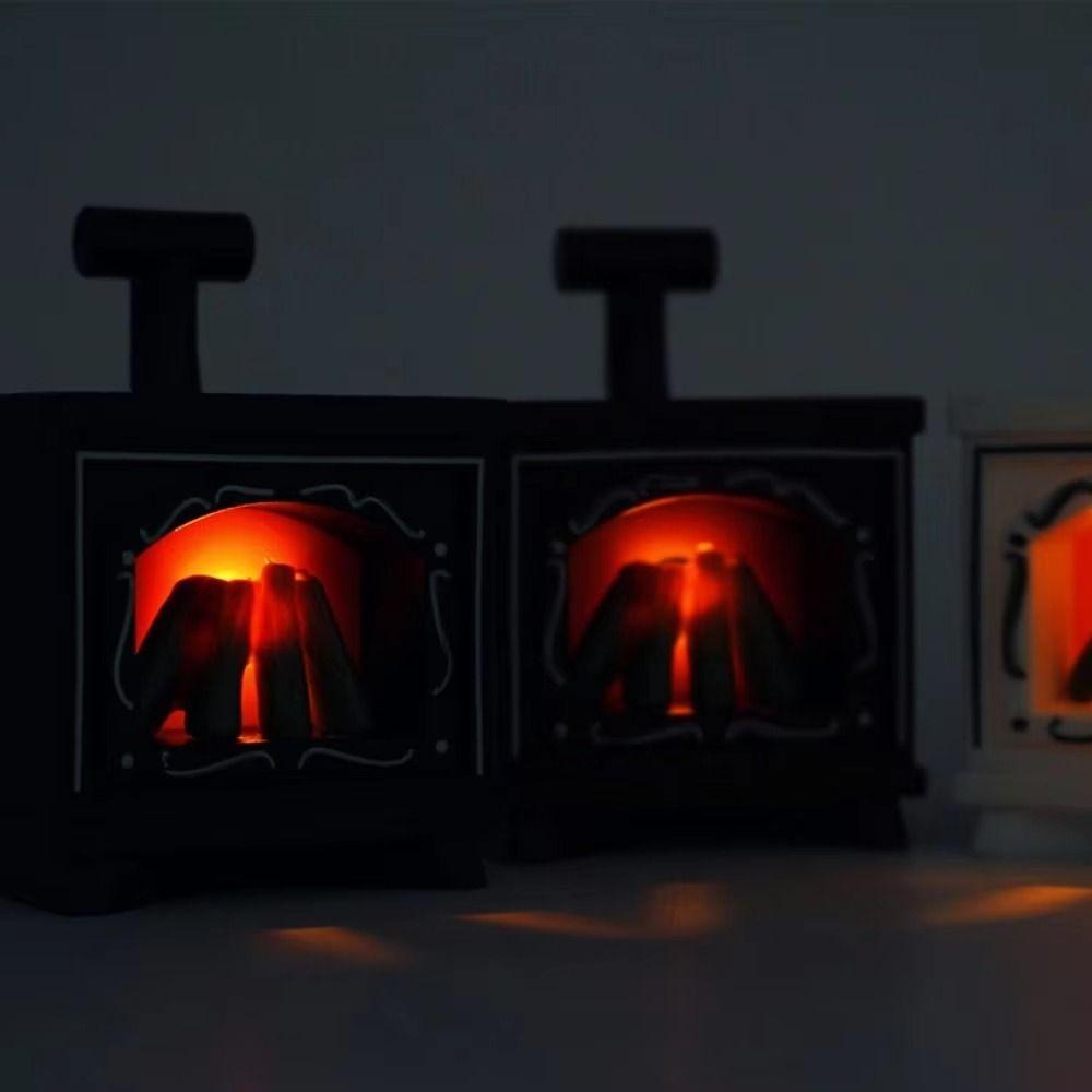 Creative LED Fireplace Model Retro Electronic Candle Light Mini LED Fireplace Lamp  Party Supplies