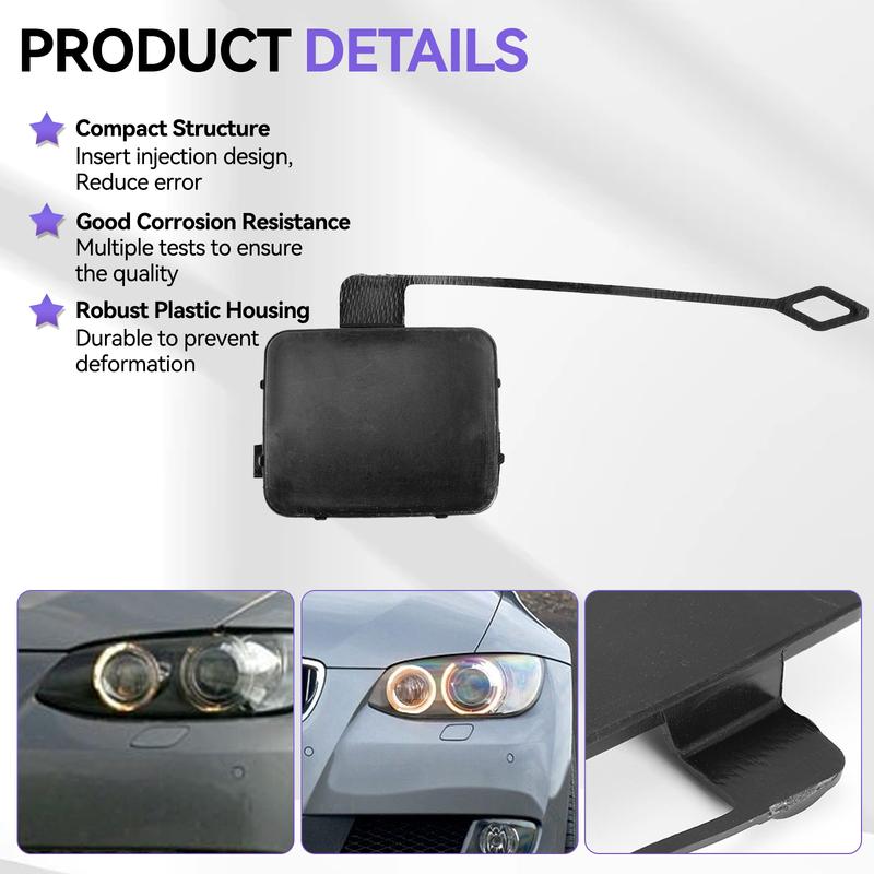 Car Front Bumper Tow Hook Eye Cover Cap Unprimed For BMW 3 Series E90 2005 - 2008 325i 328i 330i M3 Accessories OE# 51117167575