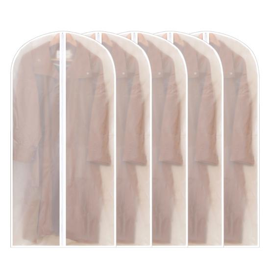 

5 шт. пылезащитный мешок, прозрачный чехол для одежды, водонепроницаемый, пылезащитный, против плесени, без морщин, мешок для хранения белый