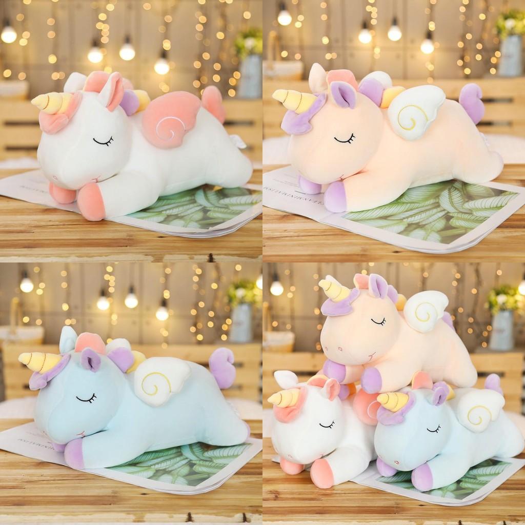 Dream Cute Unicorn Fur Toy Rainbow Angel Horse Sleeping Doll Birthday Gifts