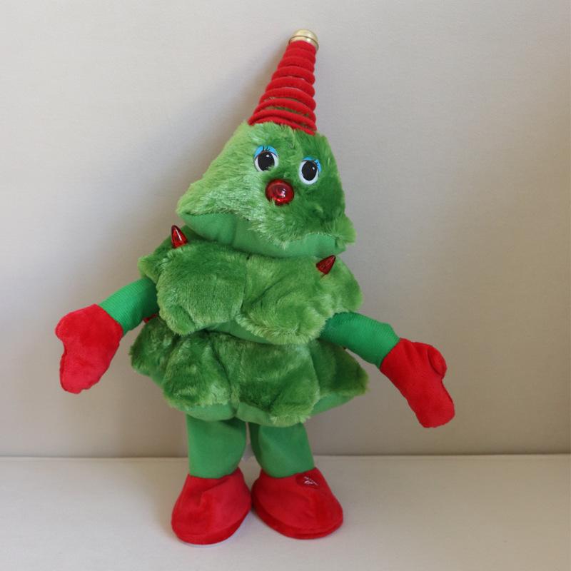 Christmas Tree That Can Sing, Dance and Record, Old Man Elk Doll, Electric Plush Toy, Christmas Gift