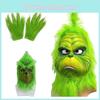 Christmas Grinch Gloves Terrifying Green Monster Costume Accessories